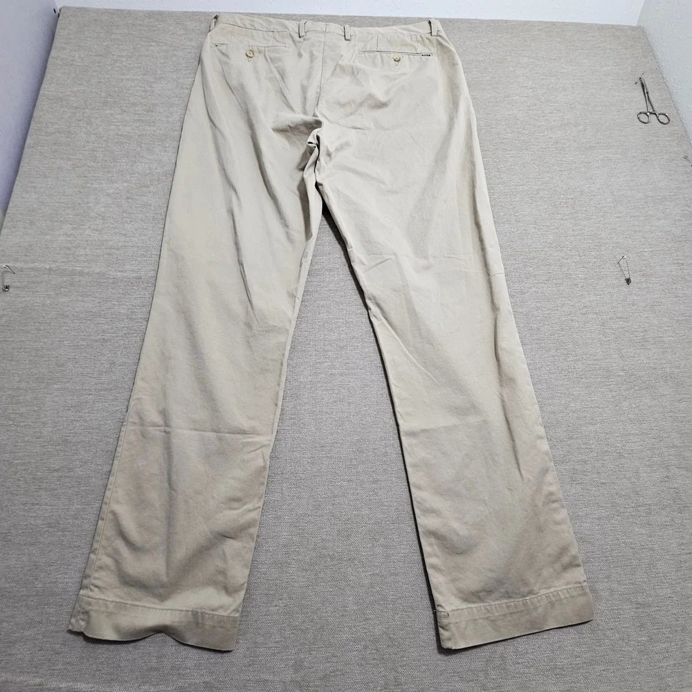 Polo Ralph Lauren Chino Pants Mens 36x32 Tan Stretch Straight Fit Khakis